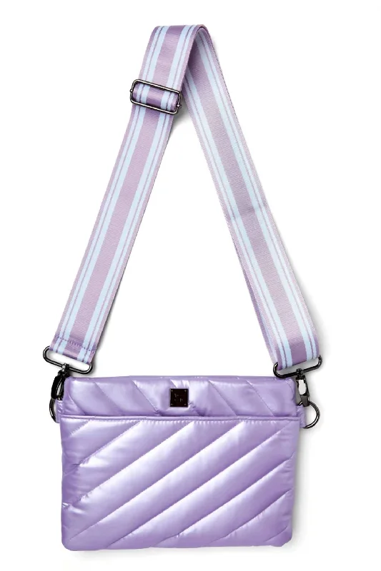 Waterproof Nylon Crossbody Bag in Navy Blue for Outdoor Hiking TripsWomen's Diagonal Bum Bag 2.0 In Pearl Lavender