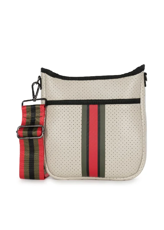 Quilted Leather Crossbody Bag in Cream for a Classic and Elegant AppearanceBlake Roma Neoprene Crossbody Bag