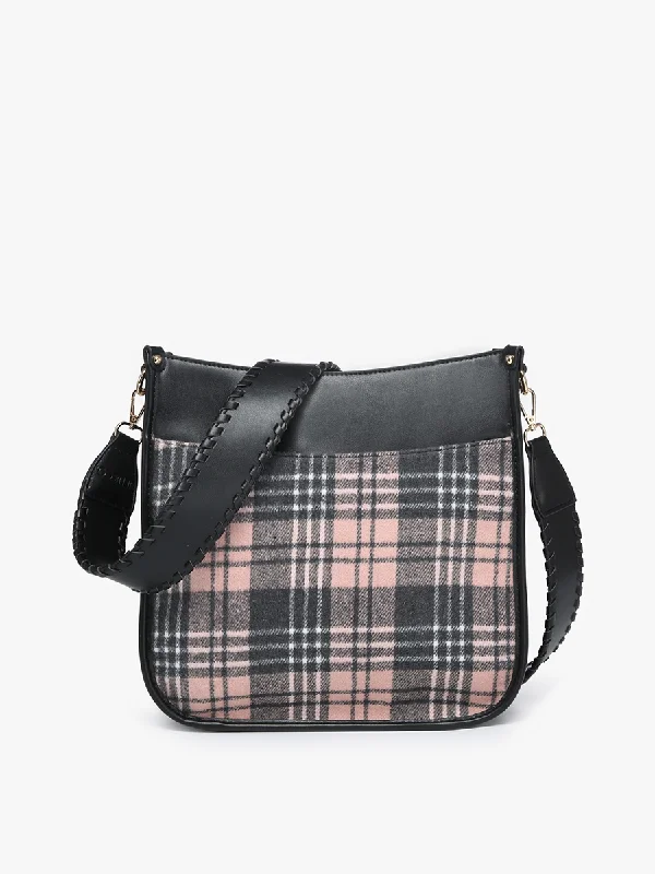 Quilted Leather Crossbody Bag in Cream for a Classic and Elegant AppearanceChloe Vegan Plaid Crossbody