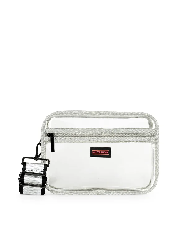 Quilted Leather Crossbody Bag in Cream for a Classic and Elegant AppearanceDrew Clear C Crossbody