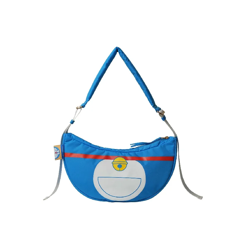 Metallic Crossbody Bag in Silver for New Year's Eve and Special CelebrationsEclair Doraemon X Doughnut Series Crossbody Bag