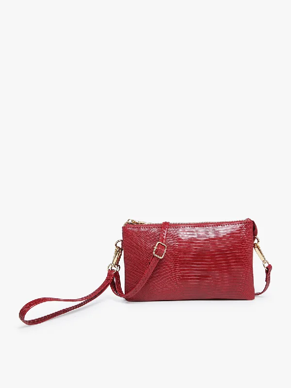 Women's Crossbody Bag with Chain Strap in Gold for a Glamorous TouchRiley Vegan Lizard Crossbody